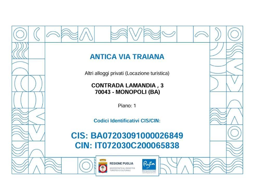 Antica Via Traiana Apartamento Monopoli Exterior foto